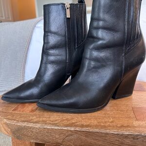 Marc Fiaher Black Leather Ankle Boots